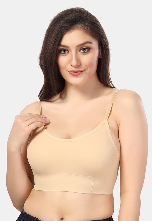 Fabme Women's Skin Low Back Non-Padded Non Wired Bra