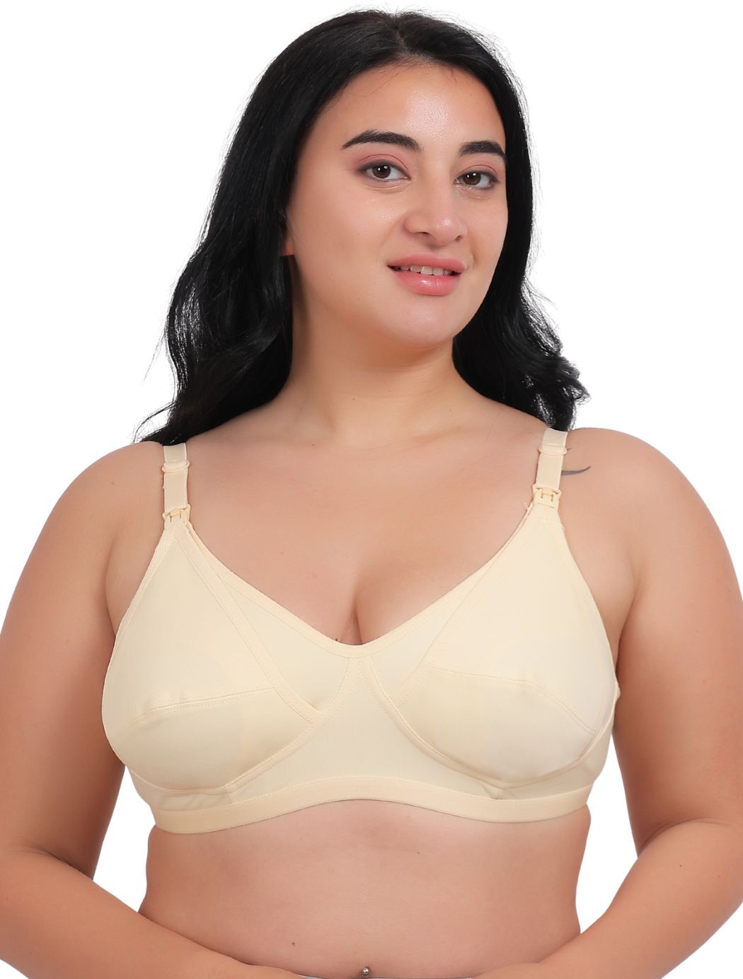 Fabme Women's Skin Seamed Cotton Nursing Bra - Pack of 1