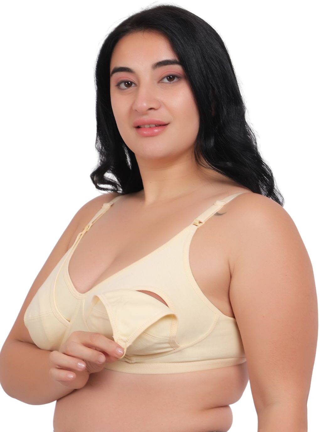 Fabme Women's Skin Seamed Cotton Nursing Bra - Pack of 1