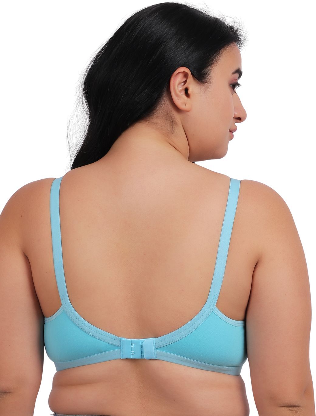 Fabme Women's Sea Green Seamed Cotton Nursing Bra - Pack of 1