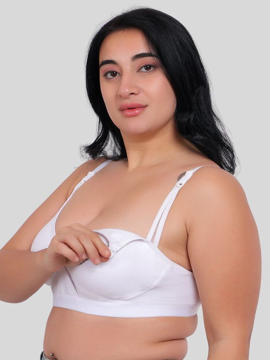 Fabme Women's Seamless Cotton Nursing Bra