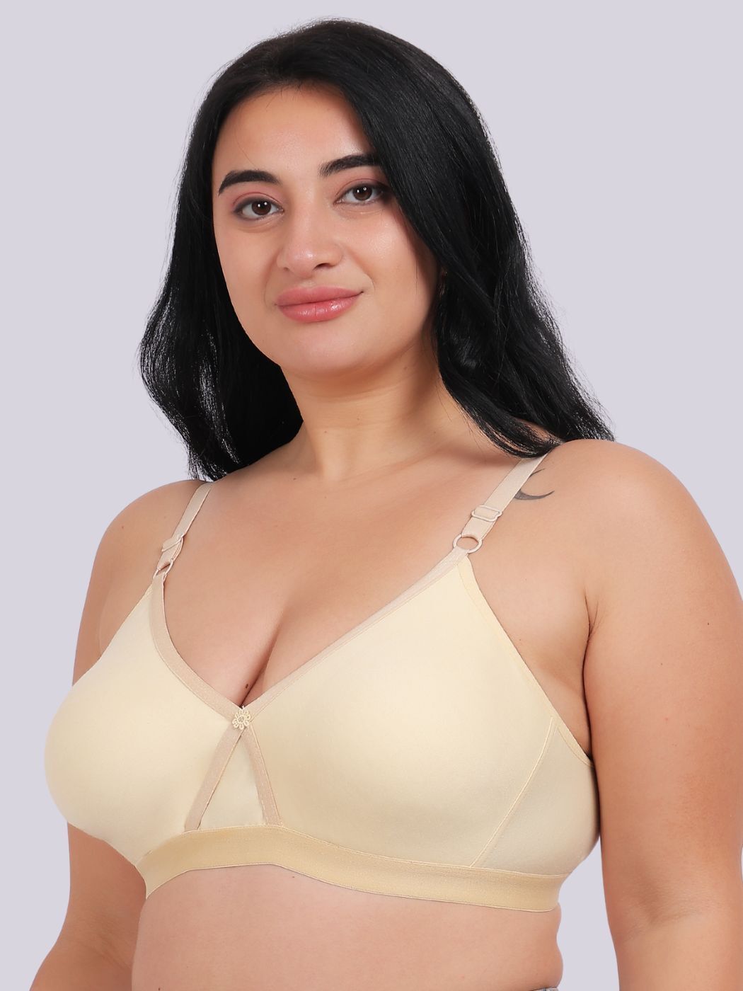 Fabme Women's Seamless Skin Cross-Belt Bra - Pack of 1