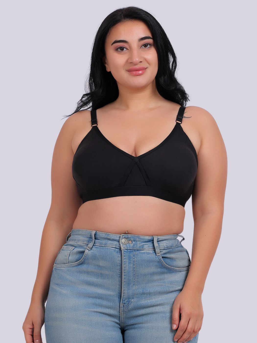 Fabme Women's Seamless White Cross-Belt Bra - Pack of 1