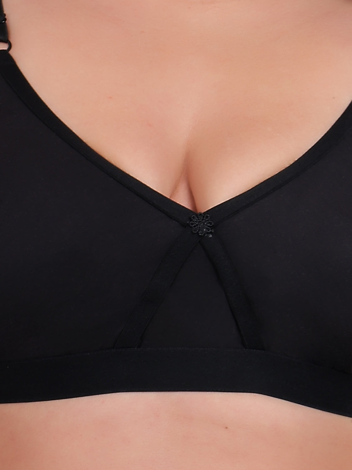 Fabme Women's Seamless White Cross-Belt Bra - Pack of 1